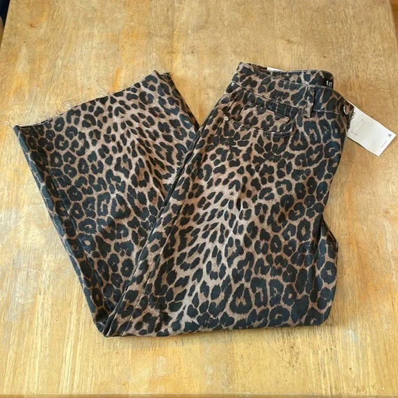 Zara Mid Rise Culottes leopard print - Picture 3 of 10